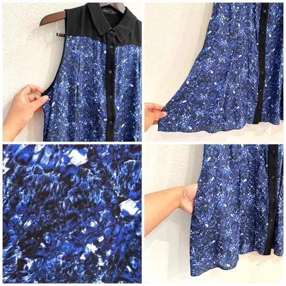 NEW Proenza Schouler Silk Microprint Shirt Dress - Picture 13 of 16